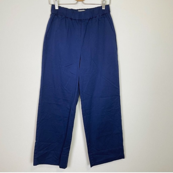 Everlane The Easy Straight Leg High Waist Pant Navy Lapis Blue Size 8 New - Picture 6 of 12